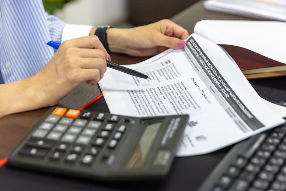 Person analyzing SEC EDGAR filings on a computer